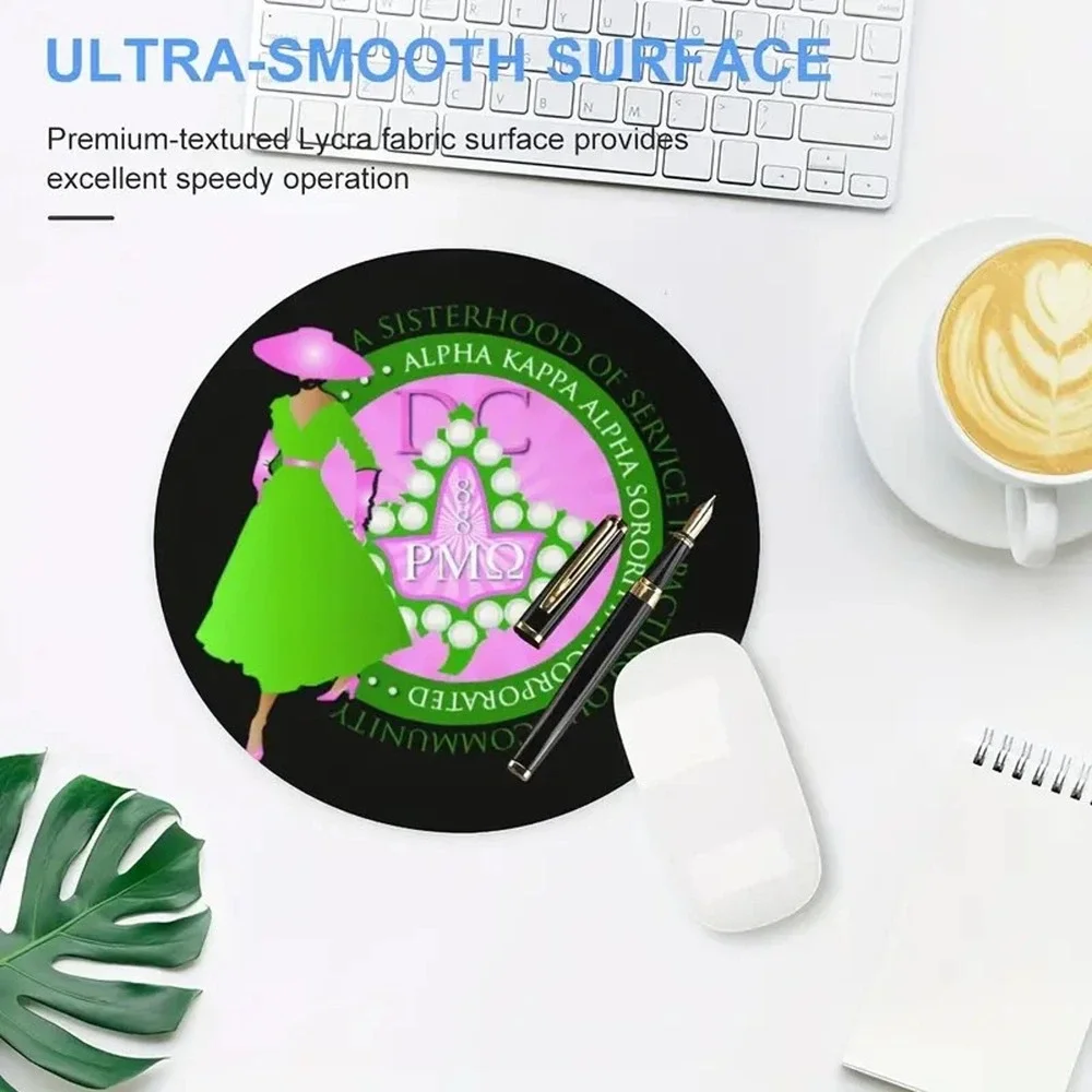AKA Alpha Kappa Alpha‎ Mouse Pad Black with Lady Silhouette Design